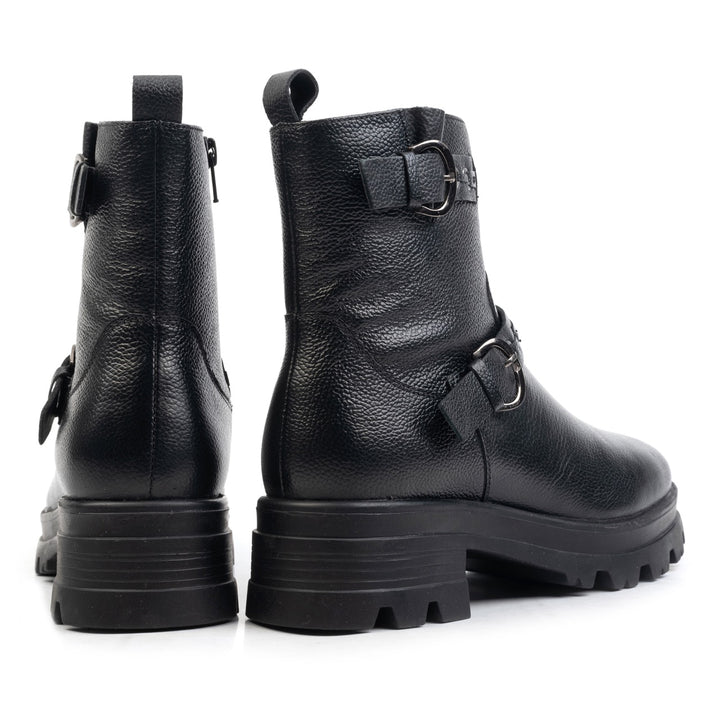 FAE BIKER BOOT Fekete bőr