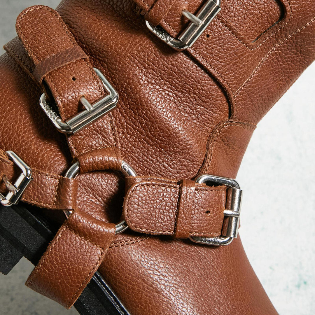 CANTALOUPE HIGH BOOT Tan bőr csizma