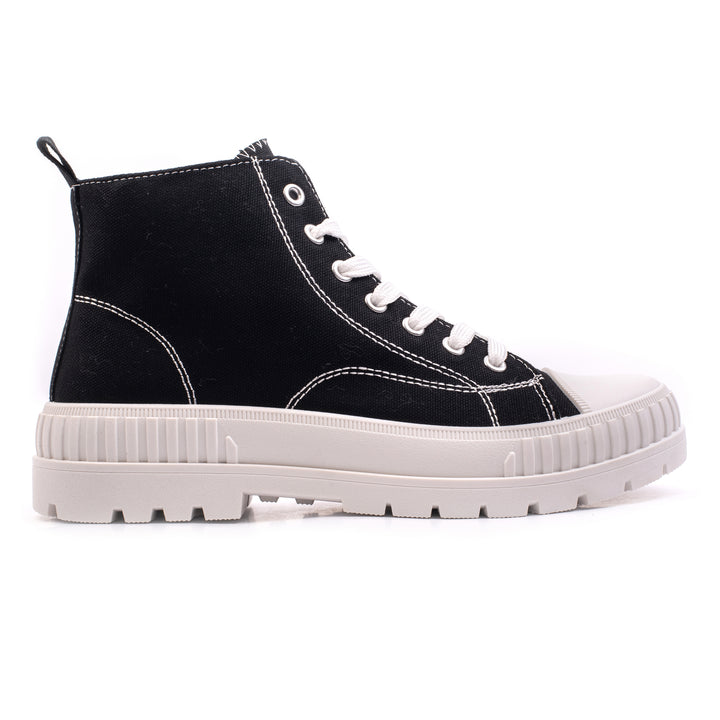 PARK SNEAKER MID Fekete Textil