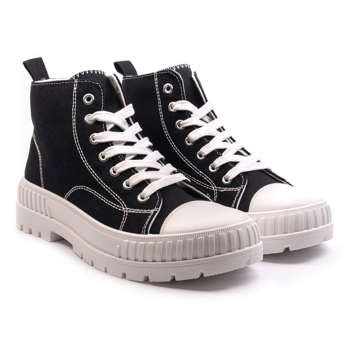 PARK SNEAKER MID Fekete Textil