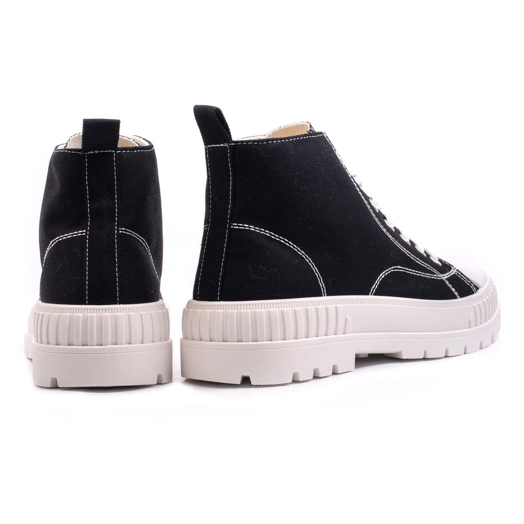 PARK SNEAKER MID Fekete Textil