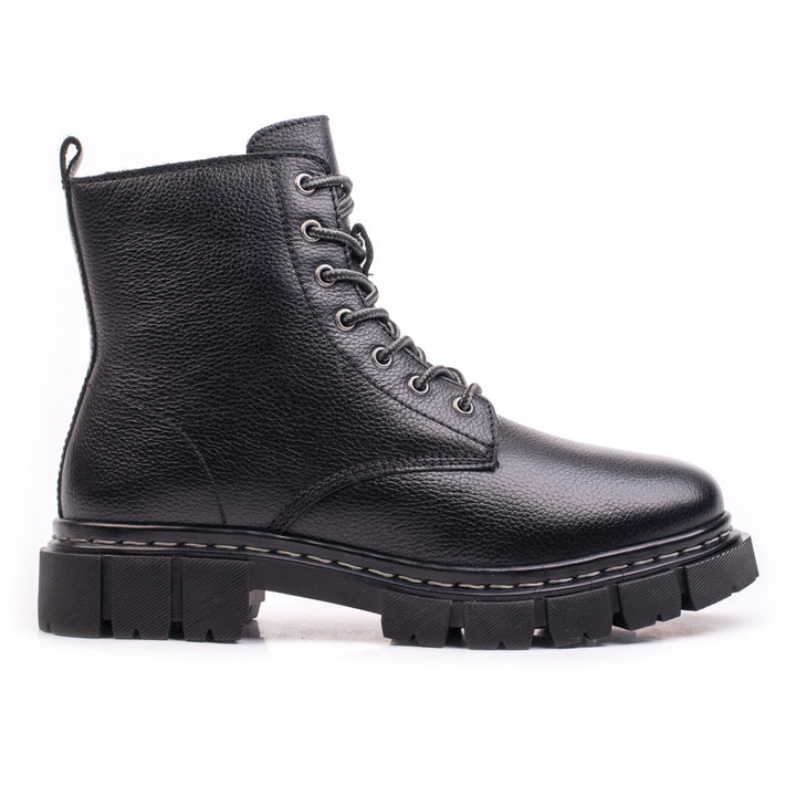 MAGIC LACE BOOT Női fekete bőr csizma