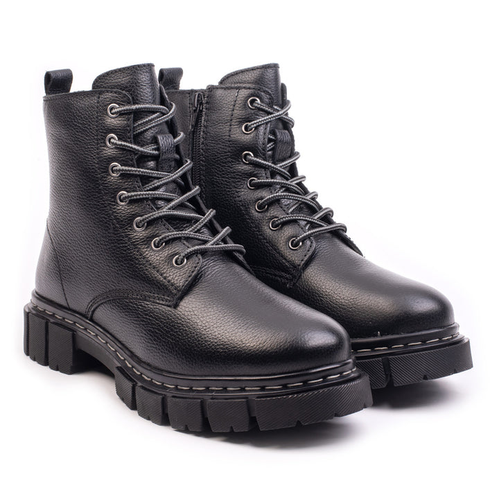 MAGIC LACE BOOT Női fekete bőr csizma