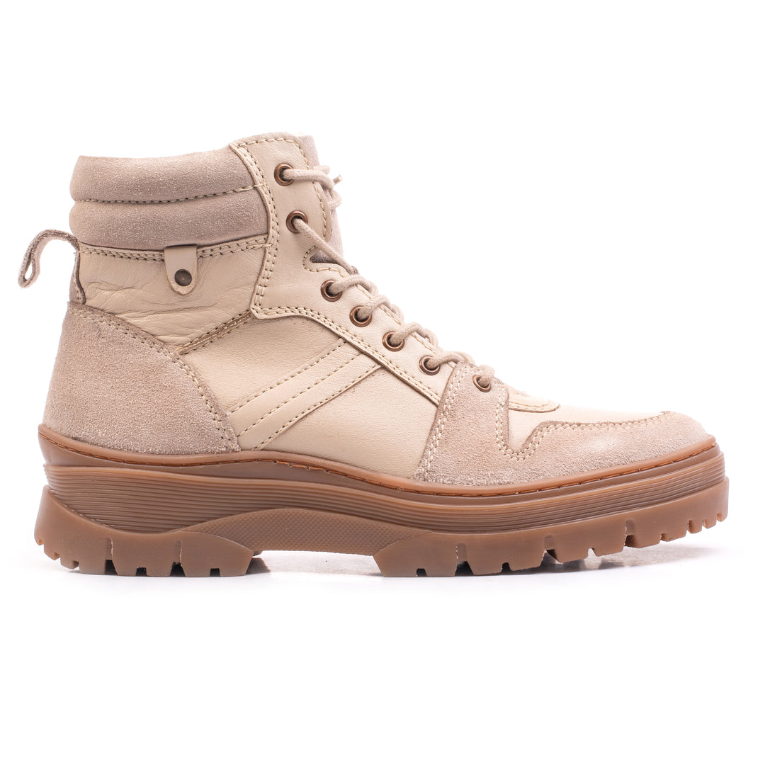 LAGOON LACE BOOT homok színű bőr