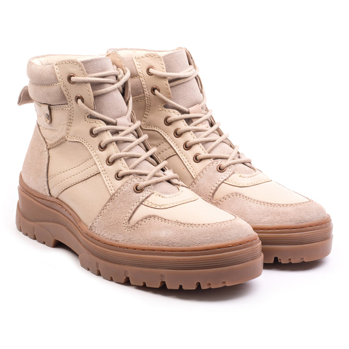 LAGOON LACE BOOT homok színű bőr