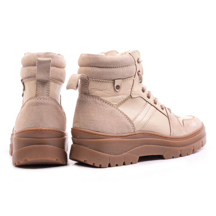 LAGOON LACE BOOT homok színű bőr