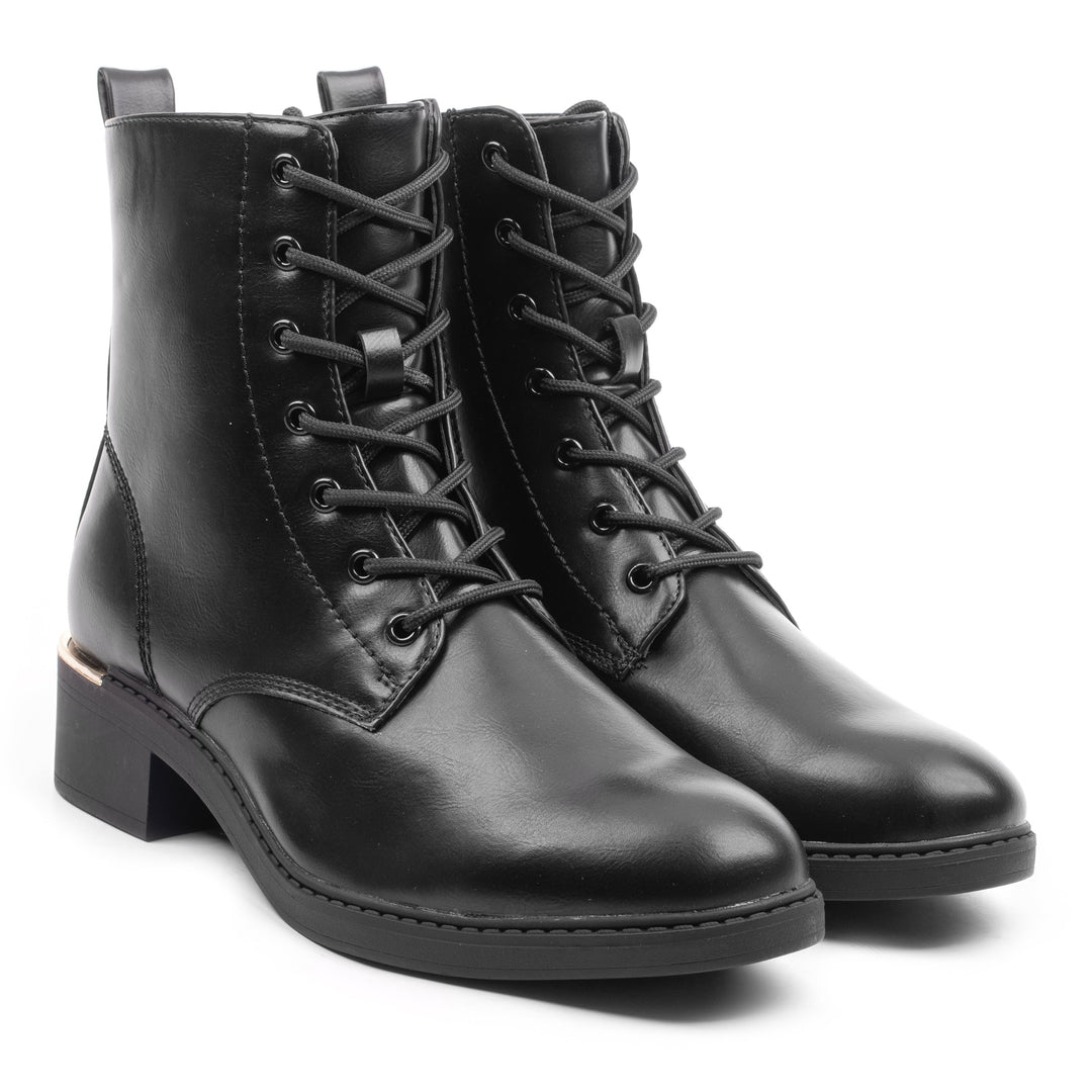 FOUNTAIN LACE BOOT Fekete