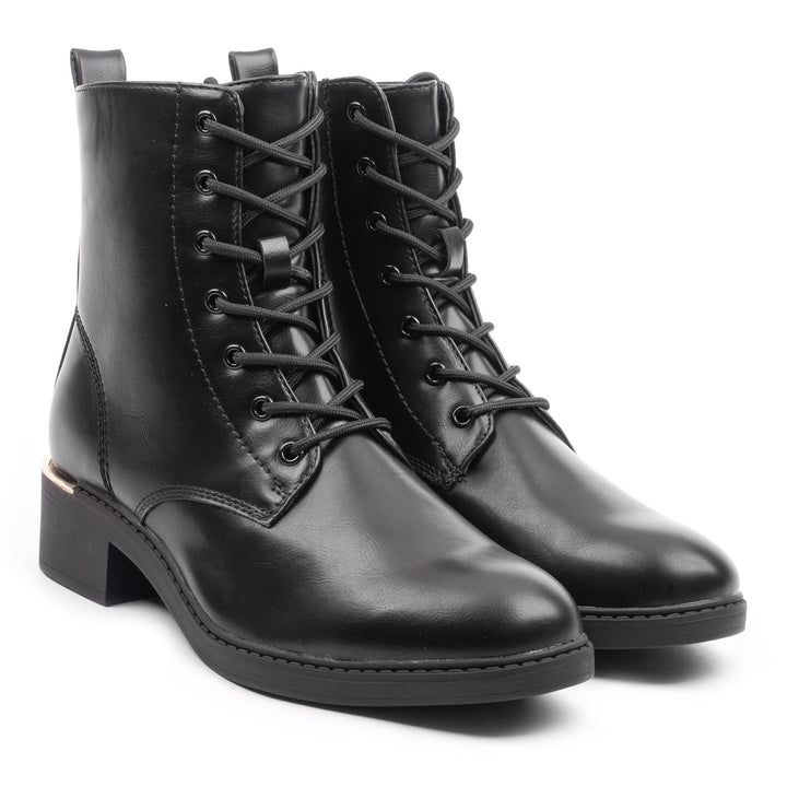FOUNTAIN LACE BOOT Fekete