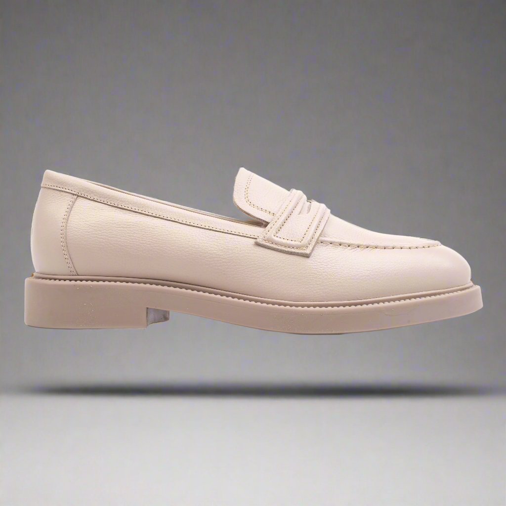 ANGEL LOAFER törtfehér bőr