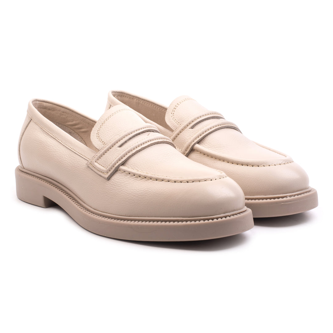 ANGEL LOAFER törtfehér bőr