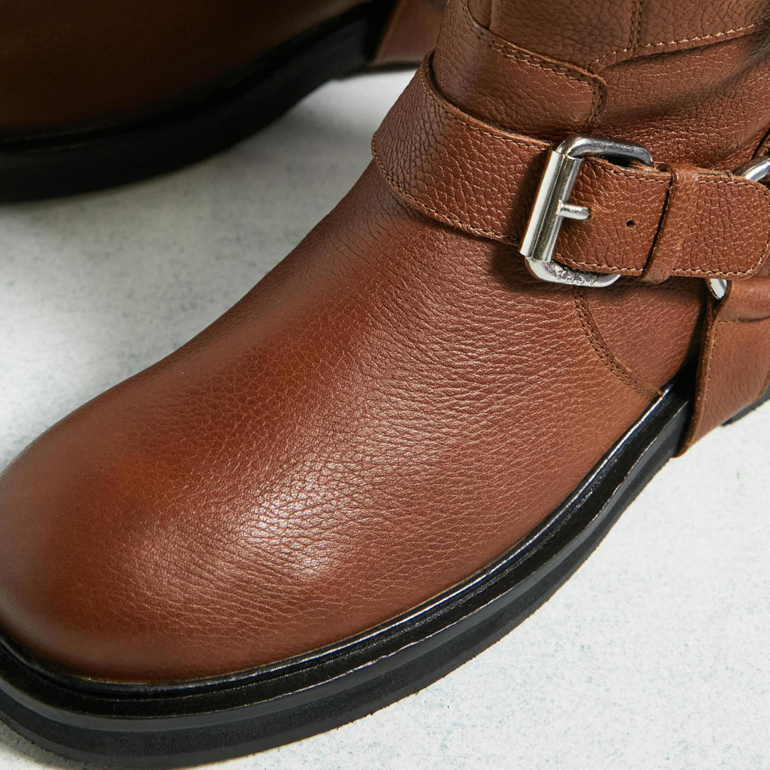 CANTALOUPE HIGH BOOT Tan bőr csizma