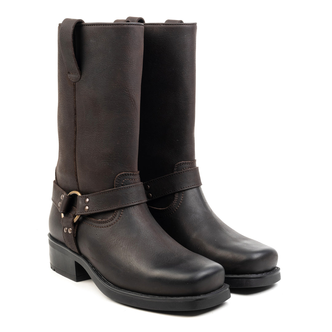 HARLEY HIGH BOOT barna viaszos bőr