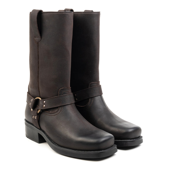 HARLEY HIGH BOOT barna viaszos bőr