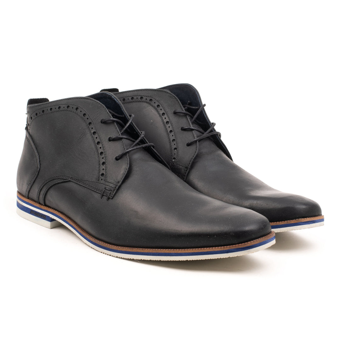 SANTANDER LACE UP Fekete Bőr Pull up