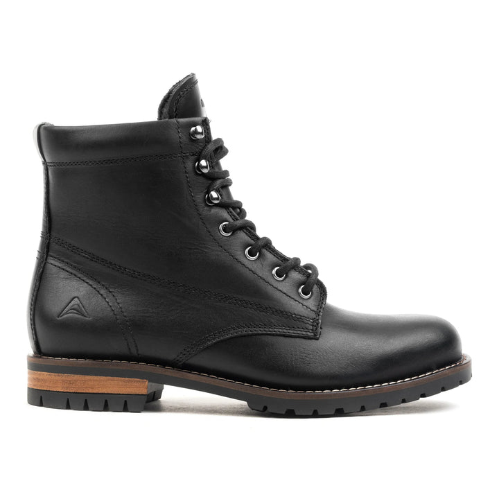 GORDON MID BOOT fekete bőr csizma