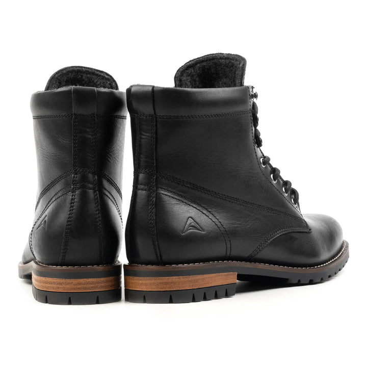 GORDON MID BOOT fekete bőr csizma