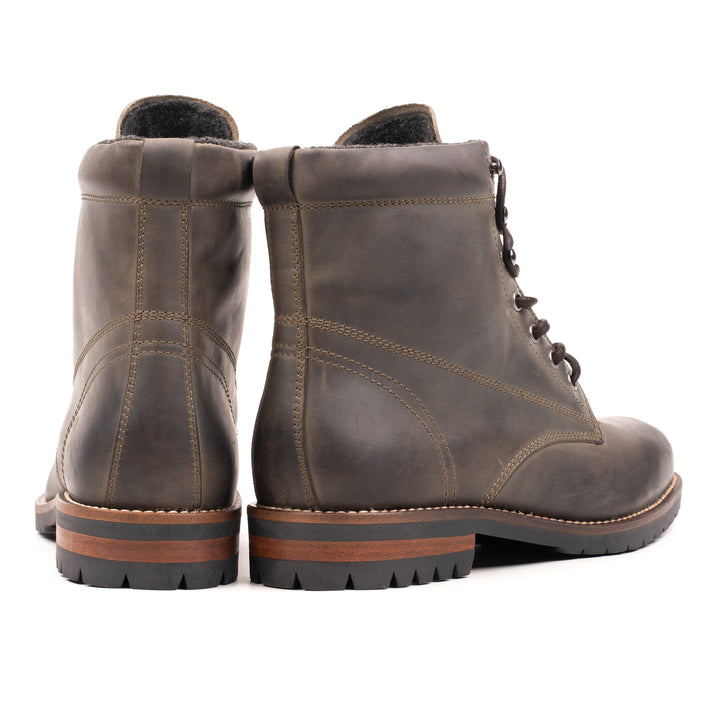 GORDON WAGONEER MID BOOT Khaki Pull Up bőr