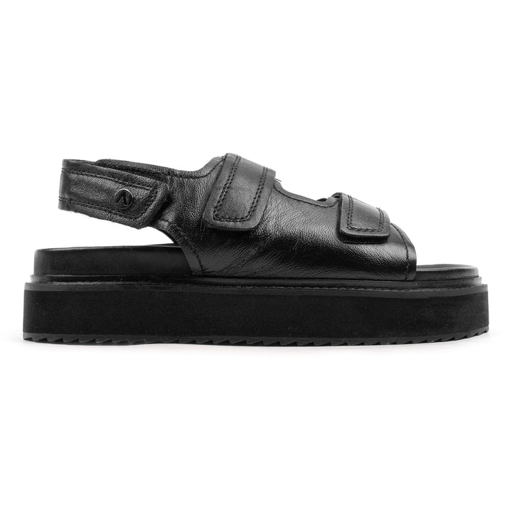 SOBA SANDAL fekete bőr szandál