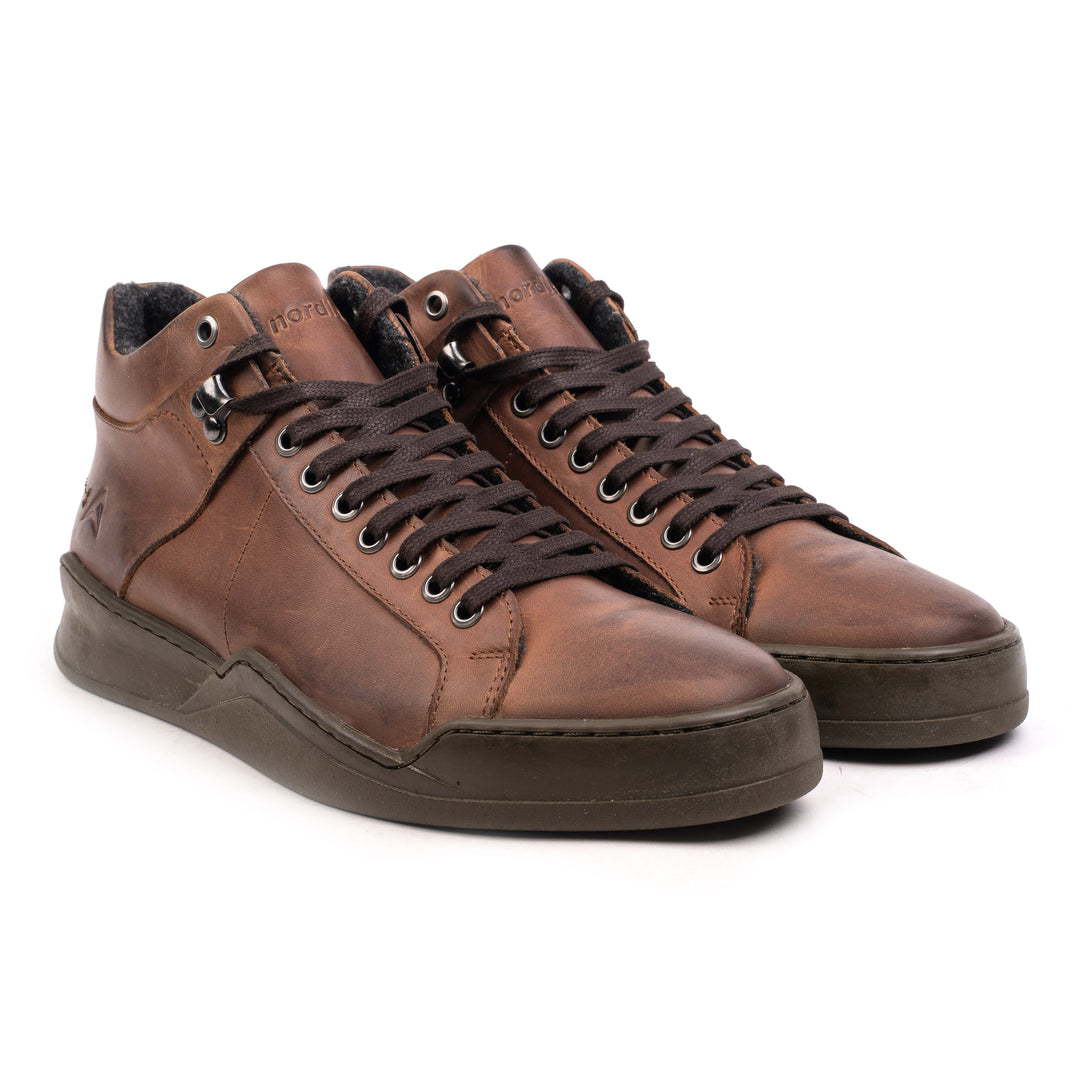 ALLIN ALPINA MID Tan bőr sneaker