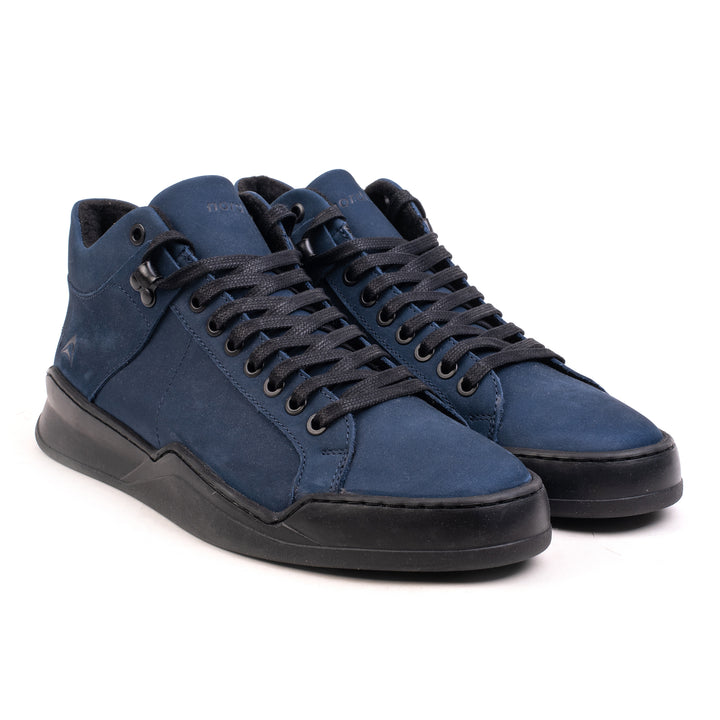 ALLIN ALPINA MID sötétkék nubuk sneaker