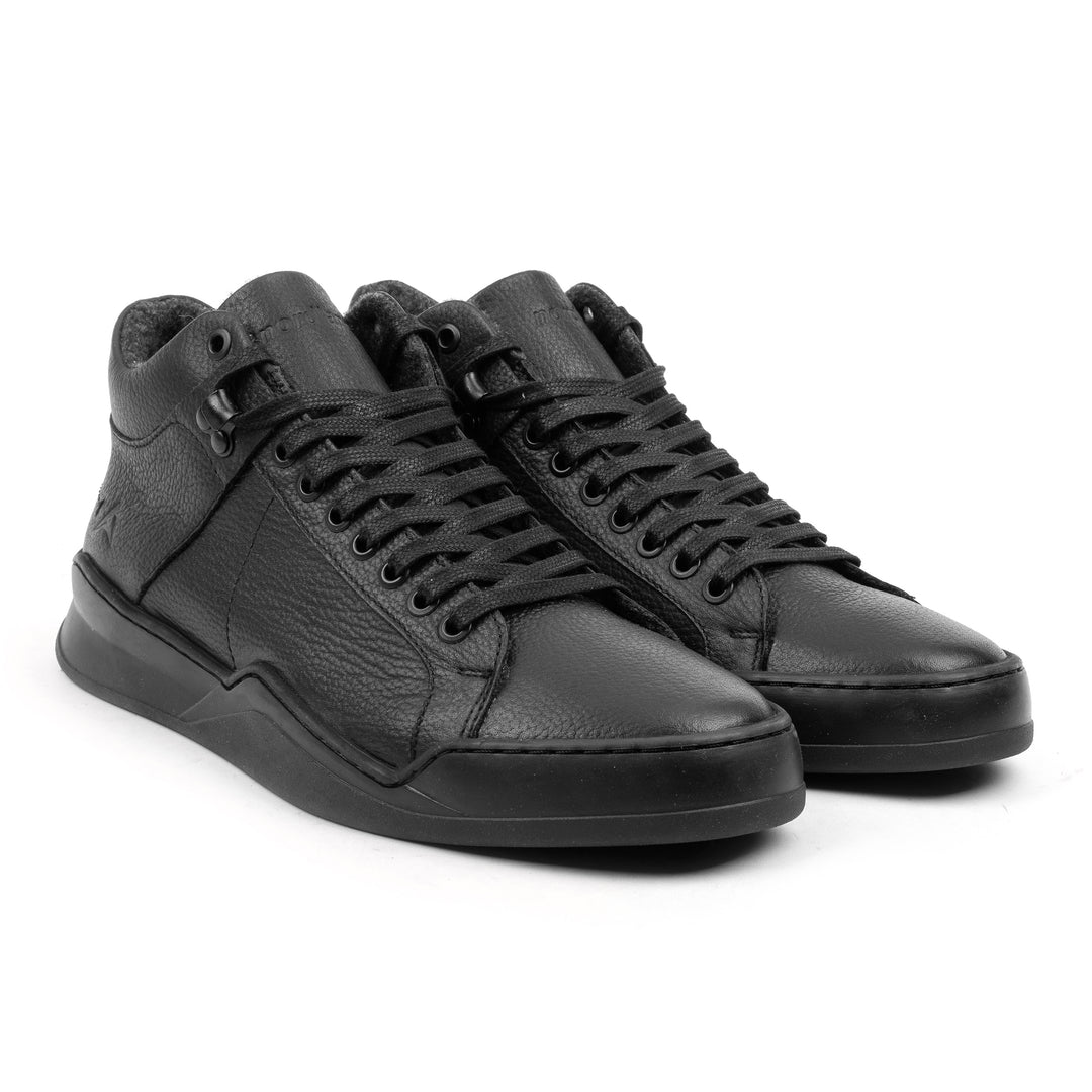ALLIN ALPINA MID fekete bőr sneaker
