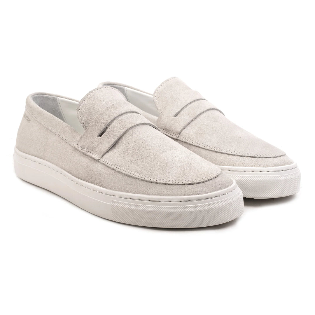 MALTON LOAFER SADDLE Off fehér Suede