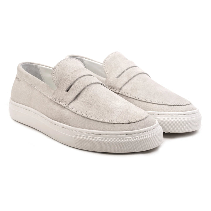 MALTON LOAFER SADDLE Off fehér Suede