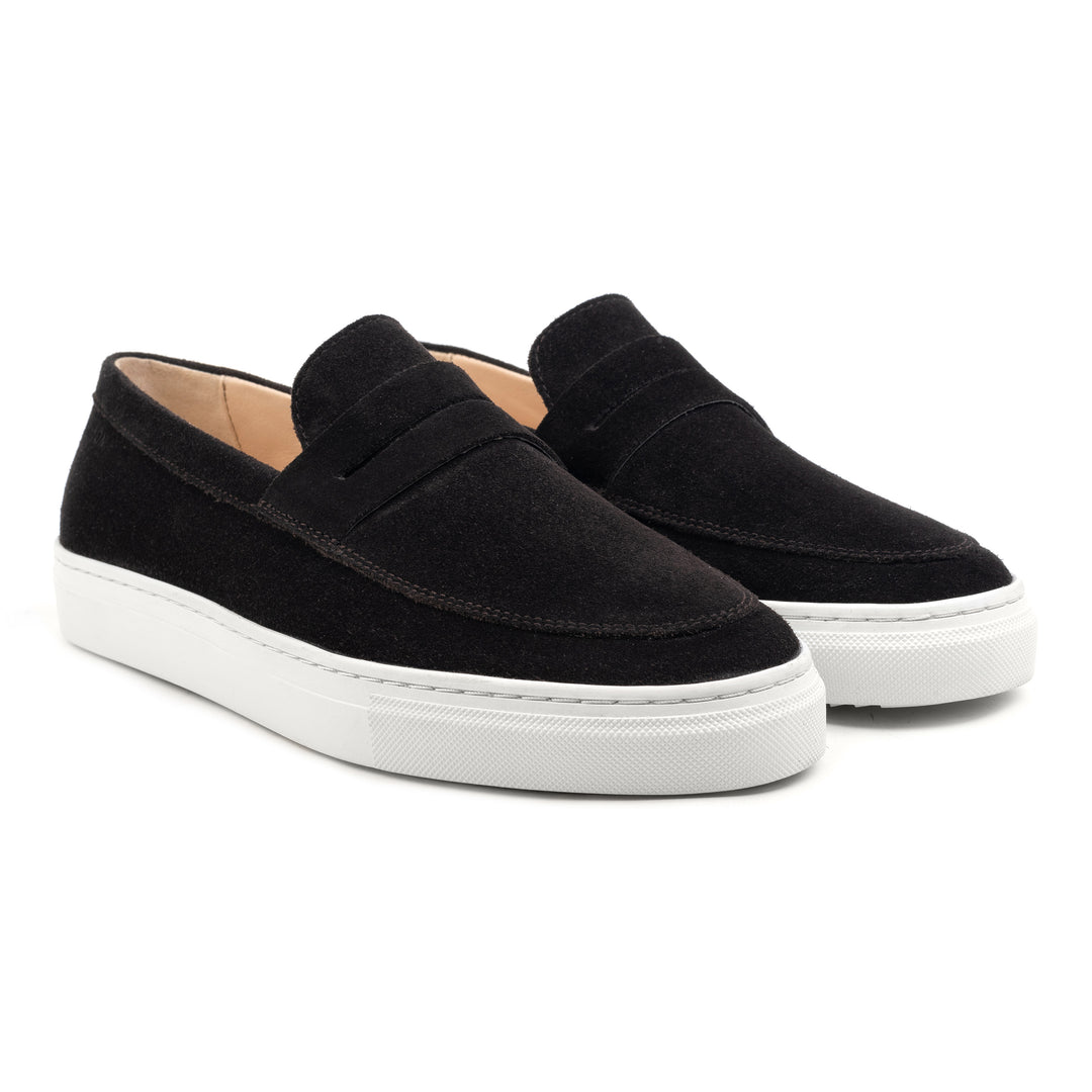 MALTON LOAFER SADDLE Sötétbarna Velúr