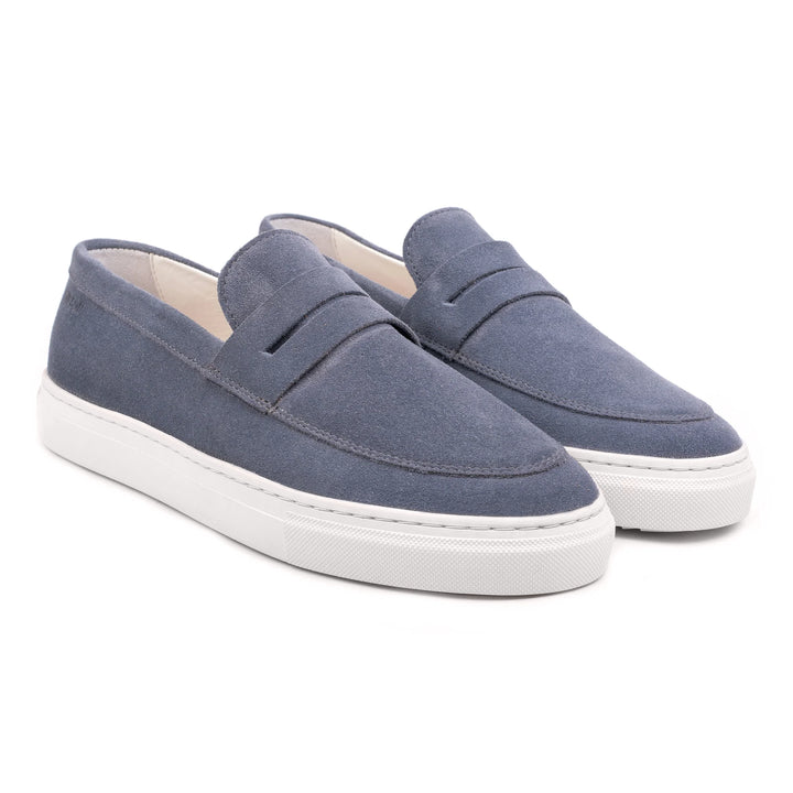 MALTON LOAFER SADDLE Denim kék Suede