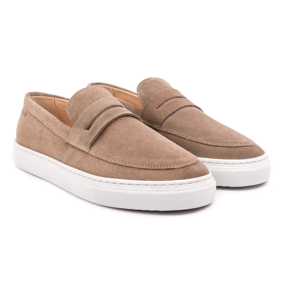 MALTON LOAFER SADDLE Lt. taupe Suede