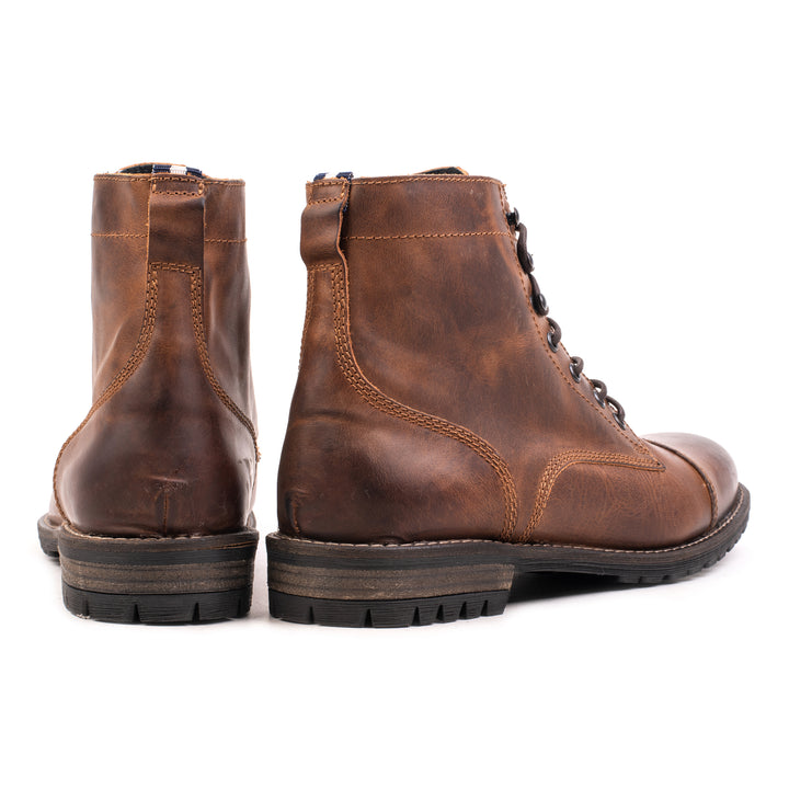 GORDON TOE CAP BOOT Piele Naturală Bruciato csizma