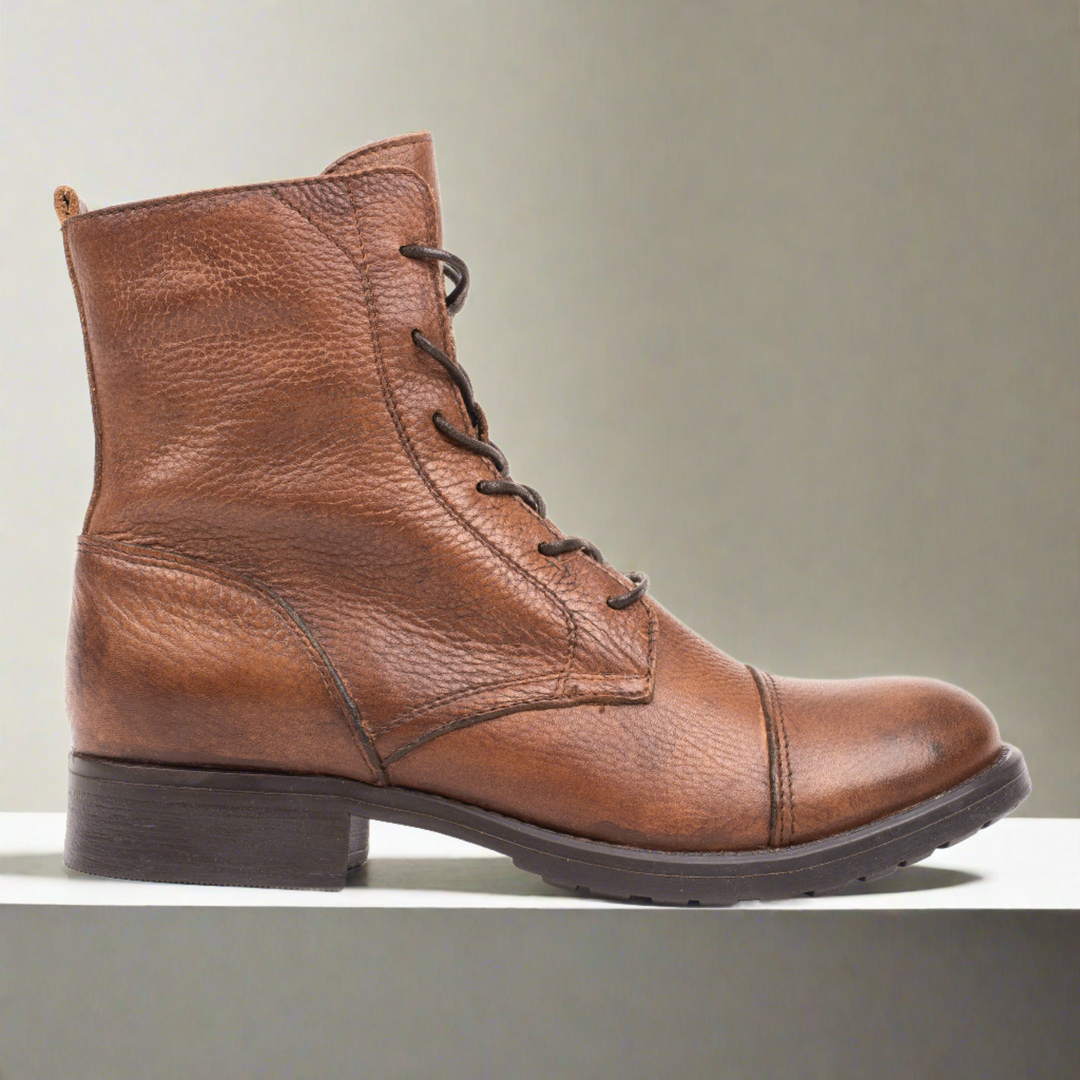 SARAH LACE UP CSIZMA Barna Marhabőr