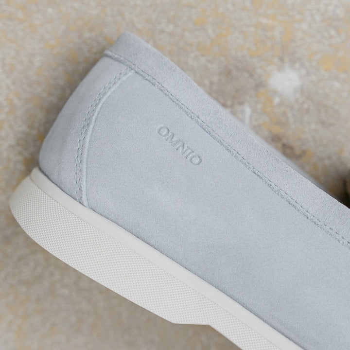 ACE LOAFER MOC Világoskék Velúr