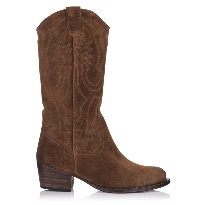 DULCE NO PADDING MID BOOT barna velúr bőr