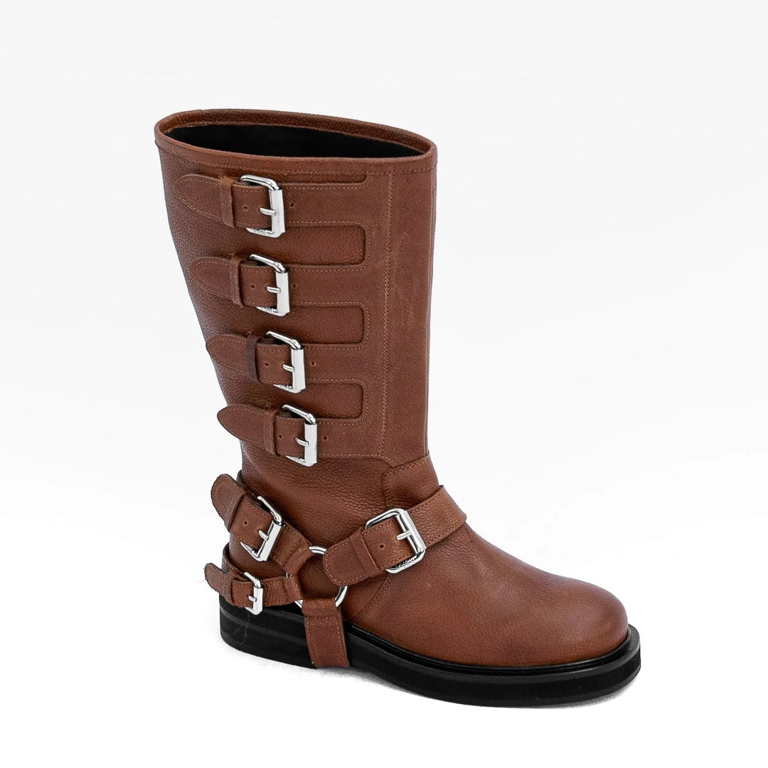 CANTALOUPE HIGH BOOT Rich Tan bőr csizma