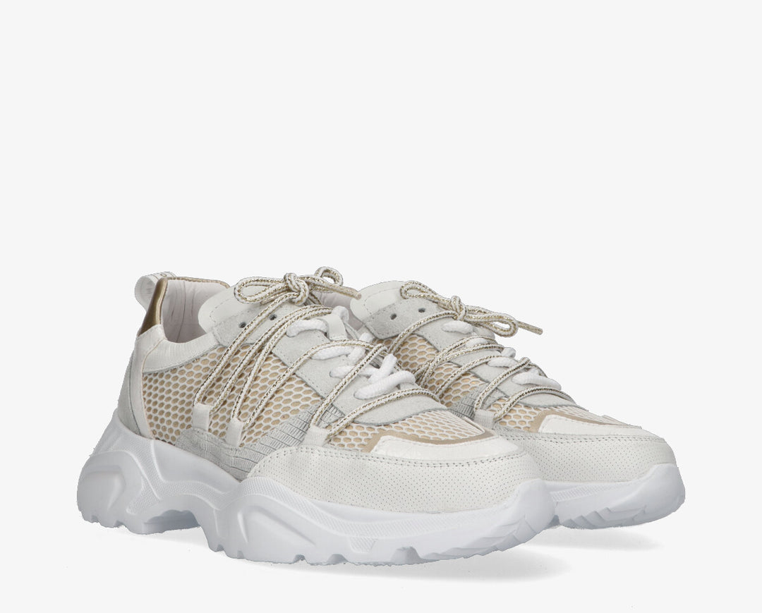 Alicia fehér/arany tornacipő