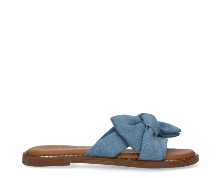 Audrey masnis papucs, farmerkék