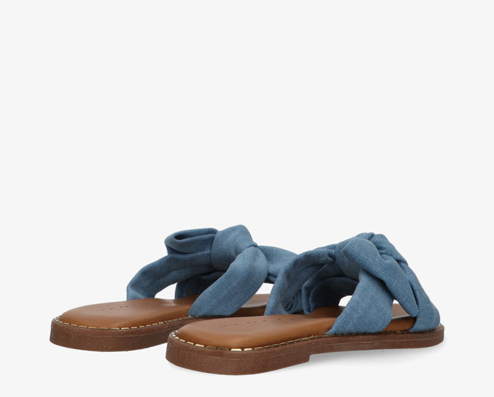 Audrey masnis papucs, farmerkék