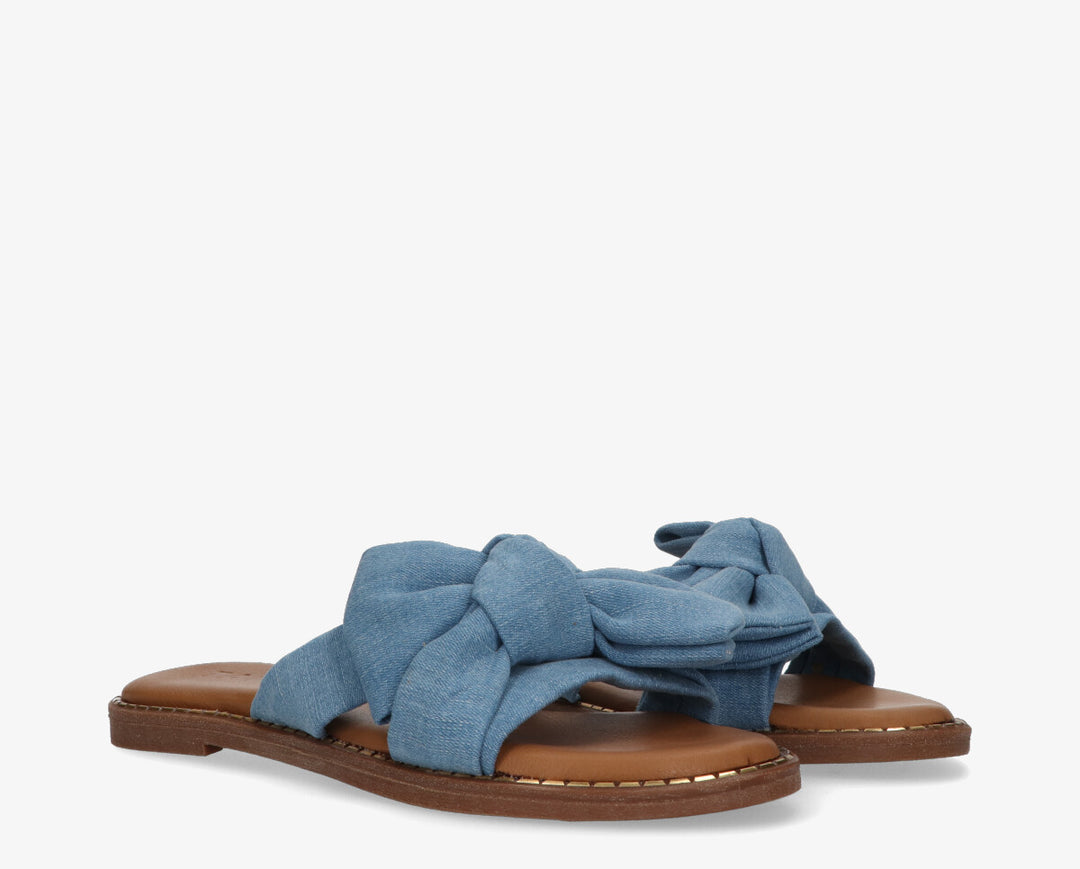 Audrey masnis papucs, farmerkék