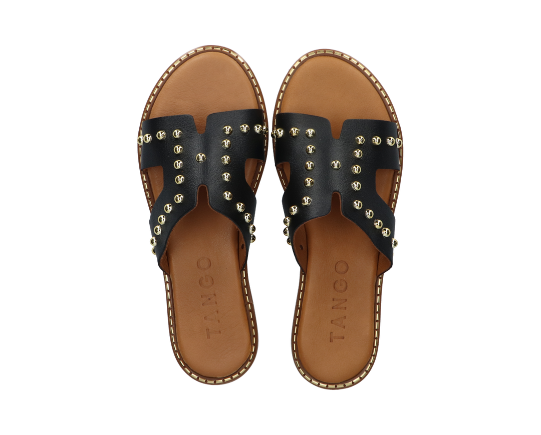 Audrey szegecses papucs fekete