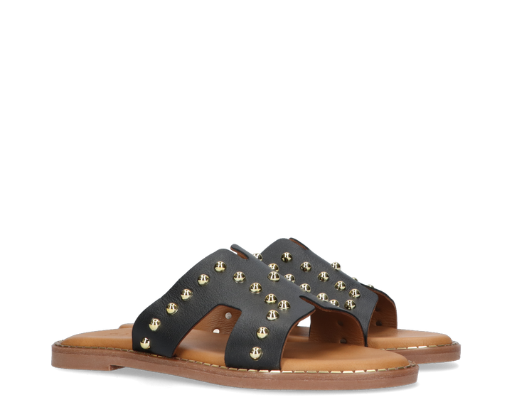 Audrey szegecses papucs fekete