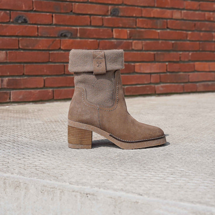 JAMILA MID BOOT Taupe velúr