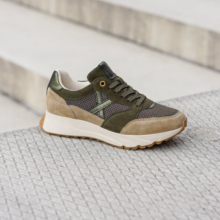 SWIFT SNEAKER zöld bőr velúr
