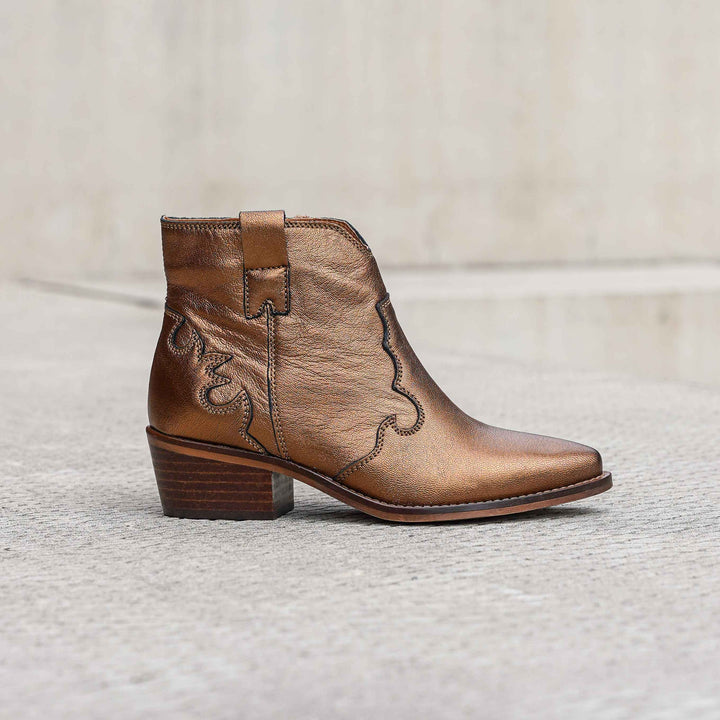MINT ANKLE BOOT Bronz Bőr
