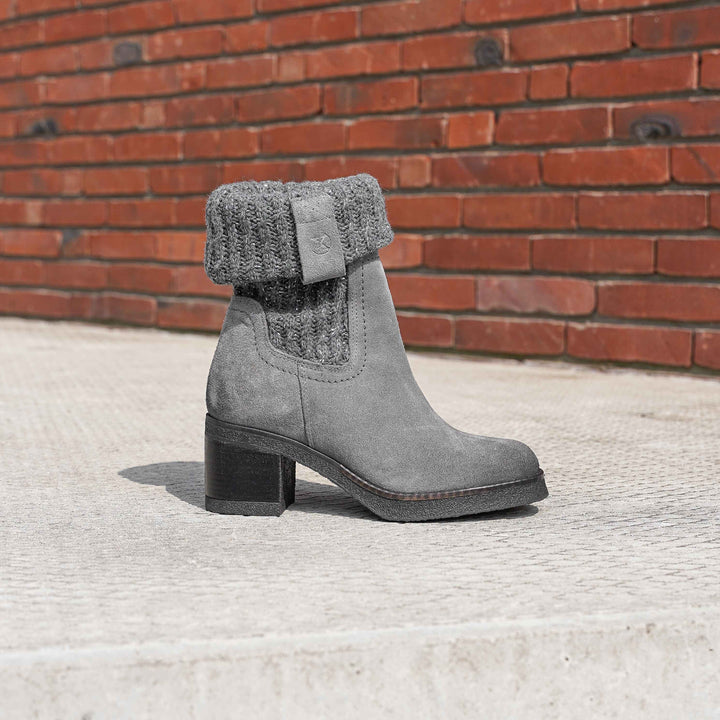 JAMILA MID BOOT szürke velúr