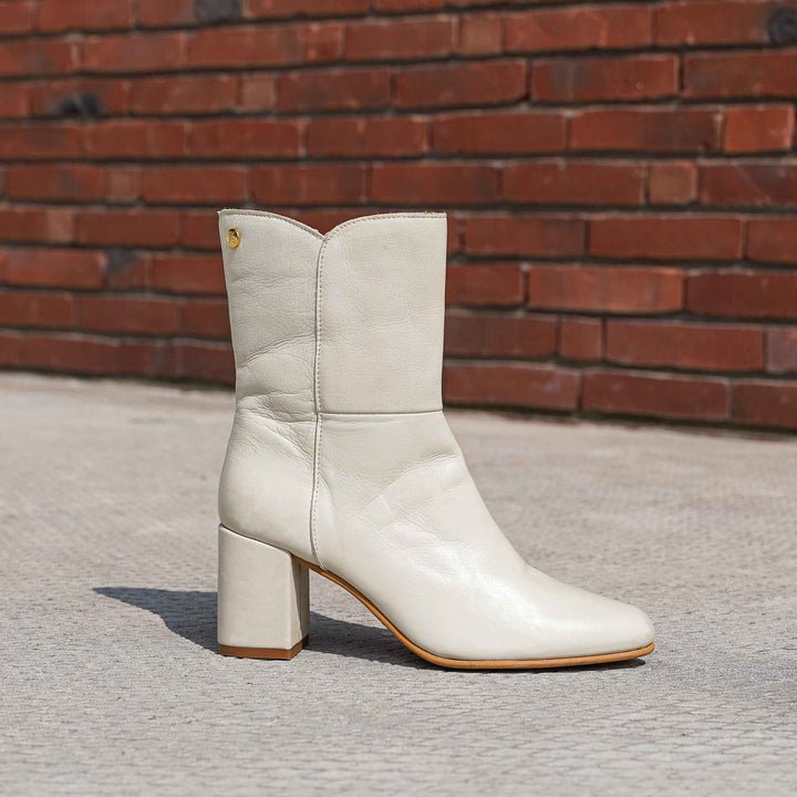 PERLA BOOT Törtfehér bőr