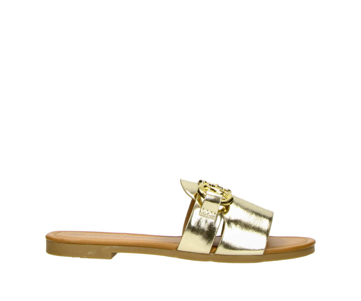 Olivia arany pántos papucs