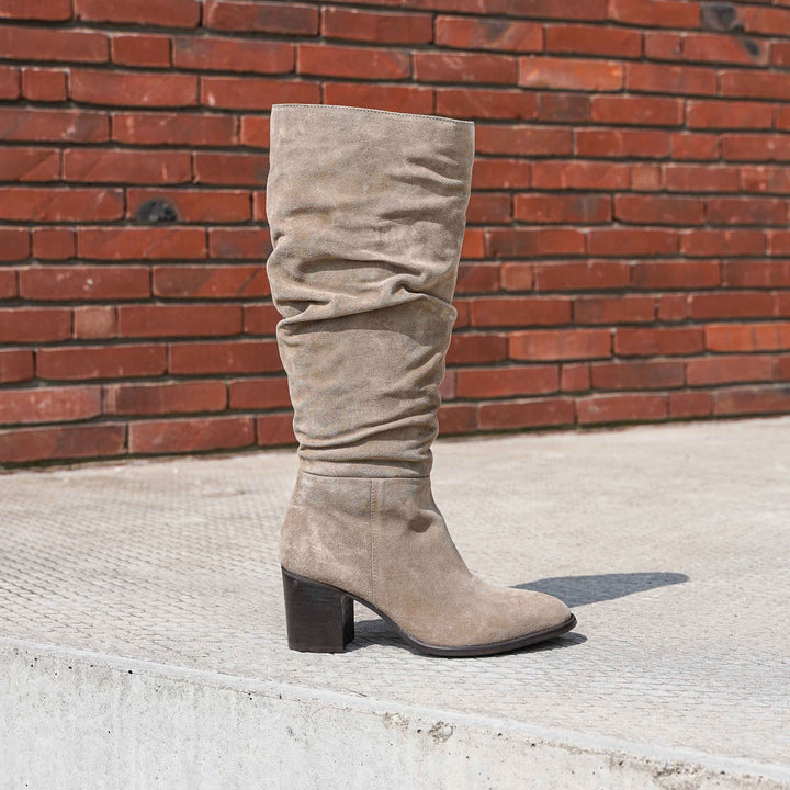 MIKI HIGH BOOT Taupe velúr