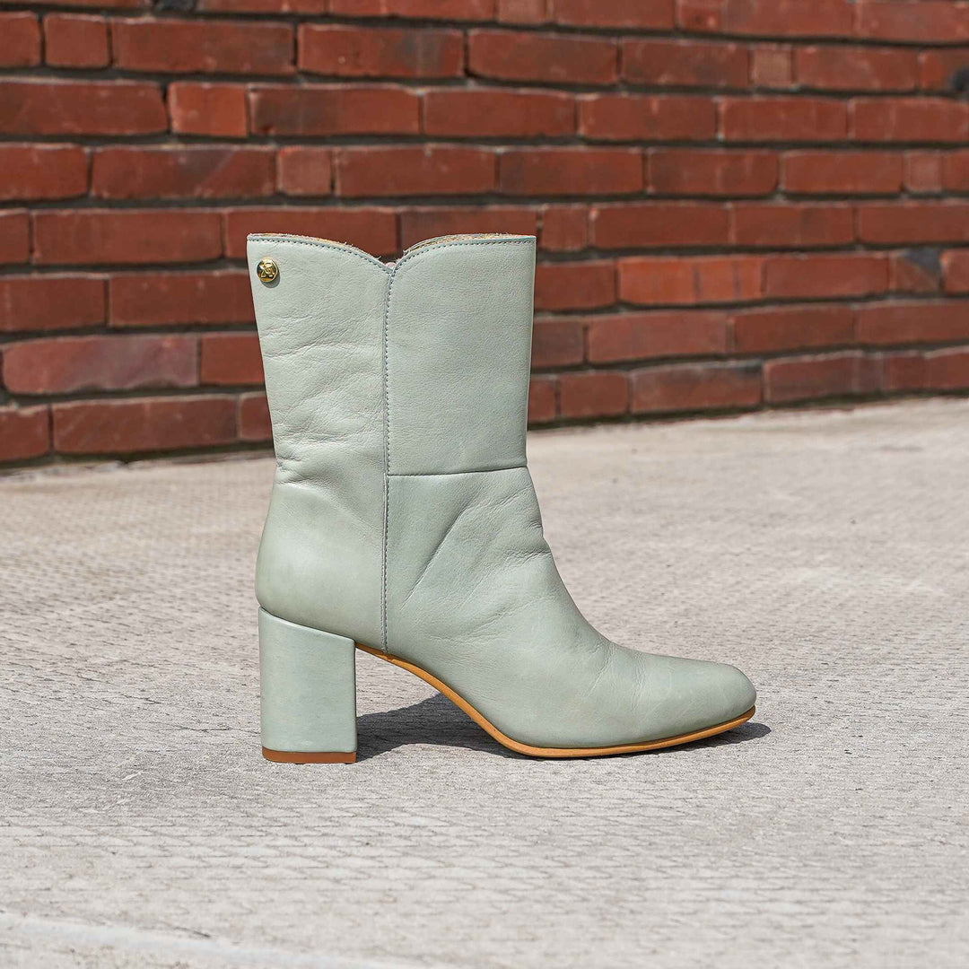 PERLA BOOT Világoszöld bőr