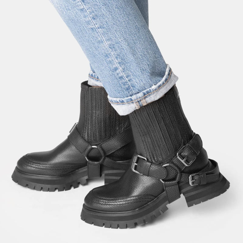 BRUCE CHELSEA BOOT fekete bőr